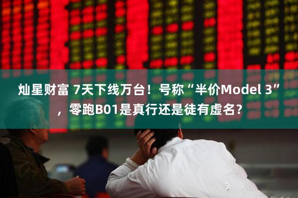 灿星财富 7天下线万台！号称“半价Model 3”，零跑B01是真行还是徒有虚名？